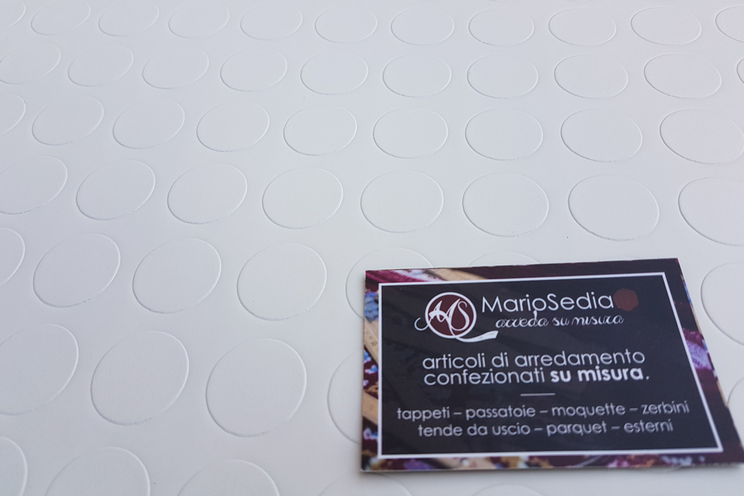 PVC multiuso bullonato - Plastica per rivestimenti bianco - A2100 - 005