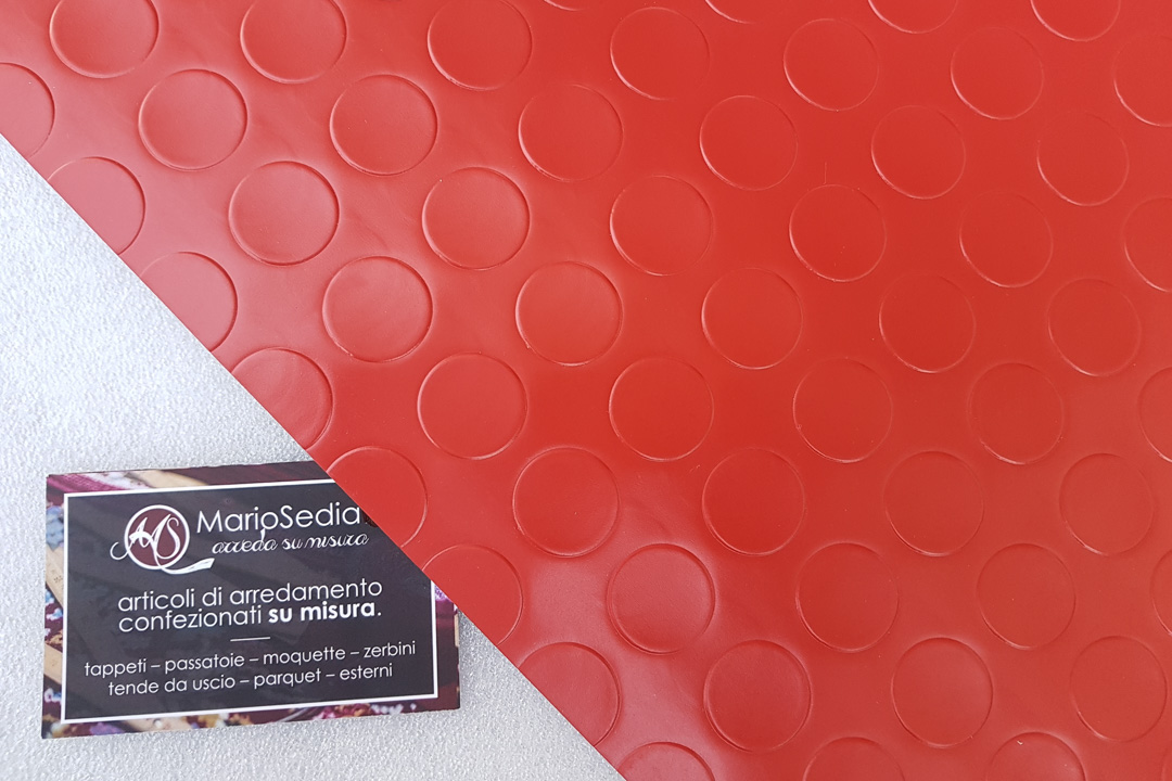 PVC multiuso bullonato - Plastica per rivestimenti rosso - A2100 - 003