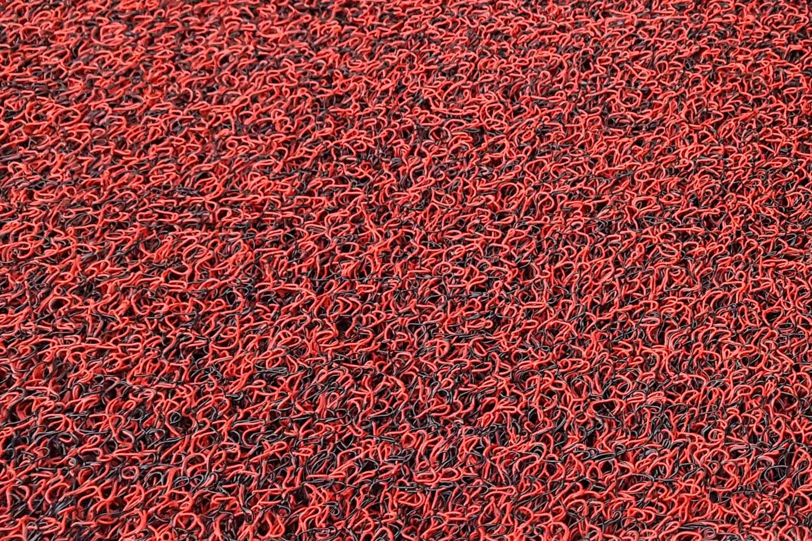 ricciolo zerbino per esterni in pvc rosso e nero M2006-120 M2000-1